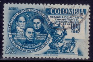 Colombia, 1957, Airmail, UPU Congress - Ottawa, 25c, sc#C303, used**