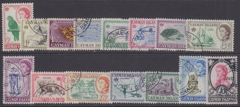 Cayman Islands, Scott 153-167 (SG 165-179), used