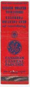 Canada Revenue 1/5¢ Excise Tax Matchbook CANADIAN GENERAL ELECTRIC