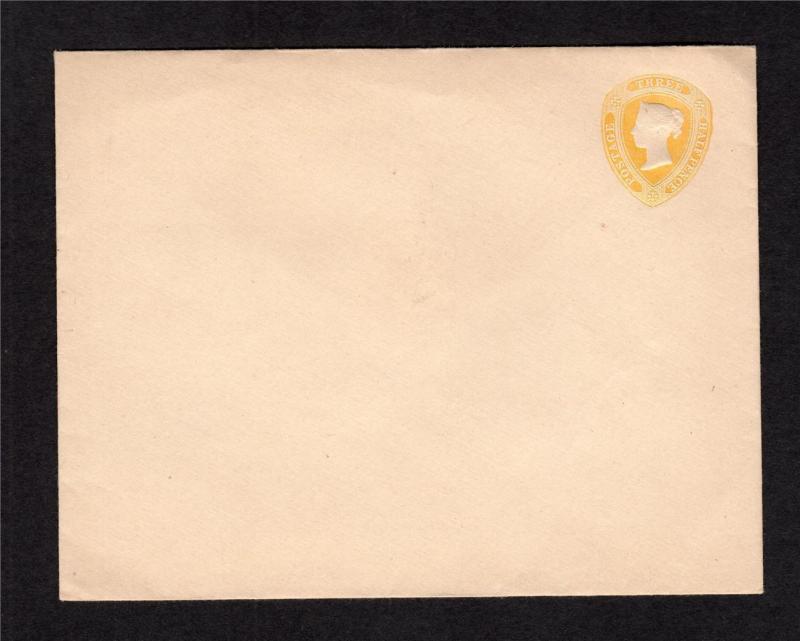 QUEEN VICTORIA 11/2d POSTAL STATIONERY ENVELOPE UNUSED