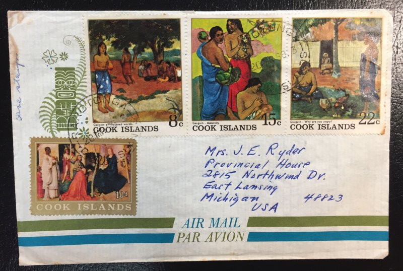 Cook Islands #173,224,225,226 Used On Cover