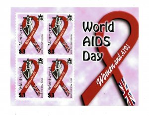 Montserrat 2004 - World Aids Day - Sheet of 4 Stamps - Scott #1109 - MNH