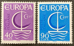 Italy 1966 #942-3, Europa, MNH.