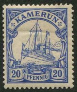 German Cameroun SC# 10 Kaiser's Yacht 20pf MH