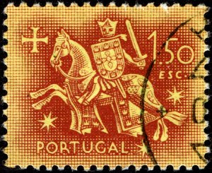 Portugal #768  Used - 1.50e red Seal of King Diniz (1953)