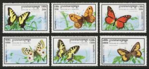 Cambodia Sc# 1721-6 MNH Butterflies