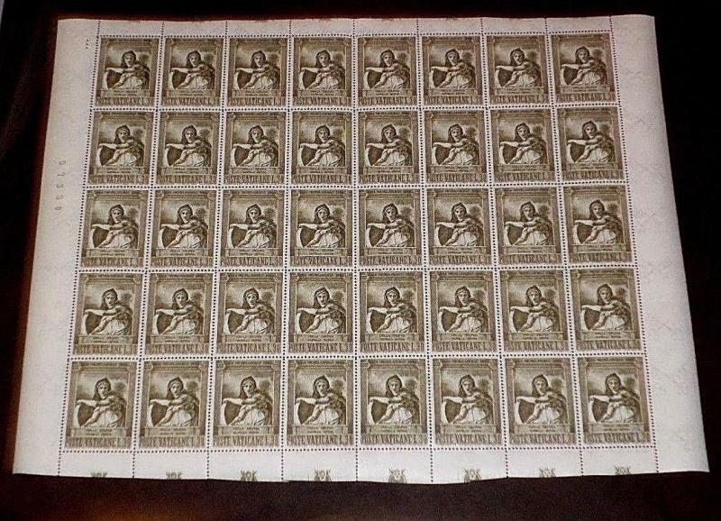 1964, VATICAN #389, MICHAELANGELO, 30L, SHEET/ 40, SCARCE!, MNH, NICE! LQQK!