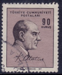 Turkey, 1966, Ataturk, 90k, used**