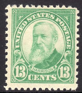 1926 U.S Benjamin Harrison 13¢ issue unwmk perf 11 flat MNH Sc# 622 CV $19.00