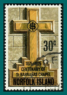 Norfolk Island 1975 Barnabas Chapel, 30c used #190,SG168