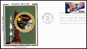 OAS-CNY 06026 FDC COLORANO SILK SPACE SCOTT 1529 – 1974 10c Skylab Project