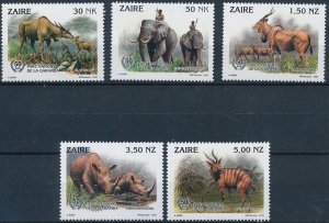 [P5446] Zaire 1993 Fauna good set of stamps very fine MNH