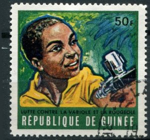 Guinea  Sc#555 Used, 50fr multi, Fight against smallpox and measles (1970)