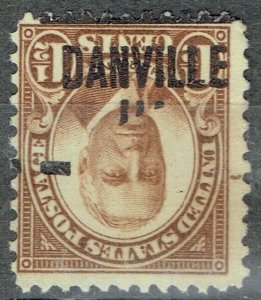 US 1930 1.5c Harding with inverted precancel from DANVILLE IL (684-204)!!