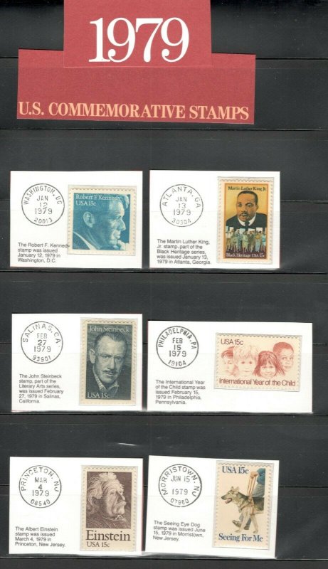 1770-1802 US Postage Commemorative Stamps (1979) In Mounts & Post Marked  MNH