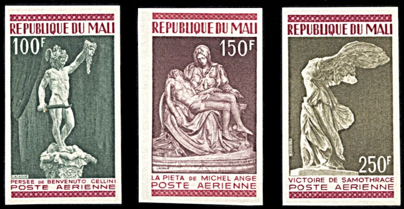 Mali C192-C194, MNH imperf., Famous Sculptures