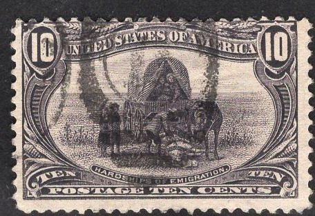 US Stamp #290 10c Trans-Mississippi USED SCV $35.00