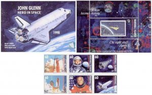 Marshall Islands - 1998 John Glenn Stamps 7 Stamp Booklet Scott #677a