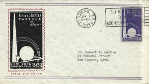 853 NY WORLD'S FAIR - Fidelity #6c cachet - U/O Flushing, NY