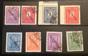 Serbia Scott #2NJ1-8 used