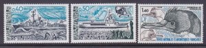 FSAT / TAAF 77-79 MNH OG 1979 Destroyer, Helicopter Carrier, Kerguelen Cormorant