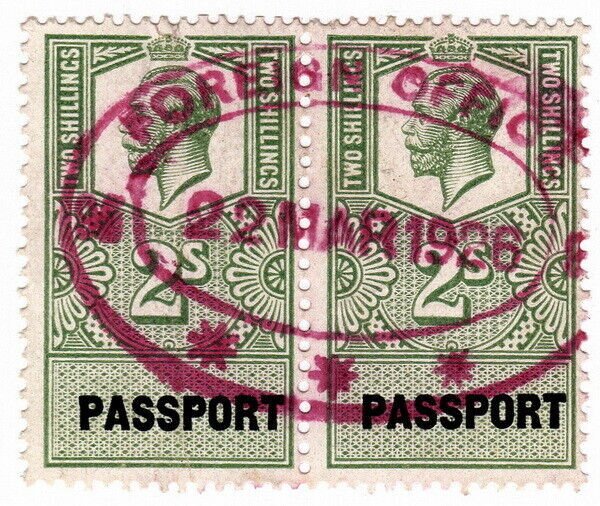 (I.B) George V Revenue : Passport Office 4/- (Foreign Office)