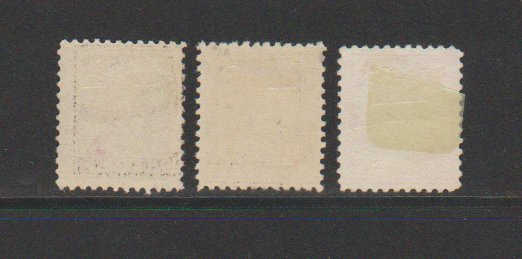 US 514,515,516 Washington Franklin Issue, 15c 20c 30c, Perf 11, Used