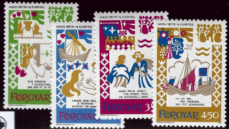 Faroe Islands SC#86-89 Mint VF SCV$3.50...Faroe Islands are Magical!