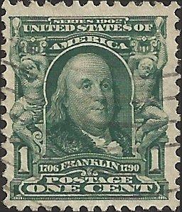 # 300 BLUE GREEN USED BEN FRANKLIN