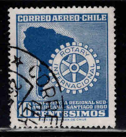 Chile Scott C221 Used  Rotary Intl. airmail  stamp