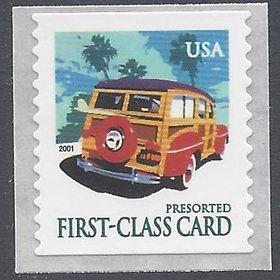 #3522 15c Woody Wagon Presort Coil Single B# 2001 Mint NH