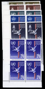 Malta #305-308 Cat$25.60, 1964 Independence, complete set in blocks of four, ...