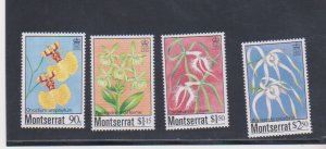 Montserrat Scott # 554-557 MNH Orchids Flowers FLORA CV$4+