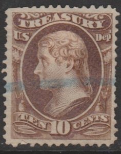 U.S. Scott #O77 Jefferson - Official Treasury Stamp - Used Single