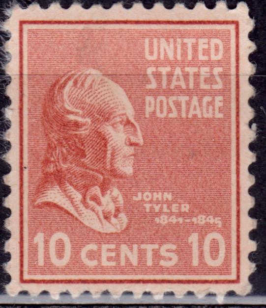 United States, 1938, John Tyler, 10c, sc#815, MNH
