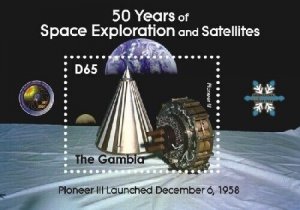 Gambia 2008 - Space Exploration - Souvenir stamp sheet - Scott #3153 - MNH