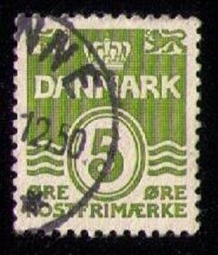 DENMARK Sc 223a Used Gray Green VF/XF Cat.$40.00
