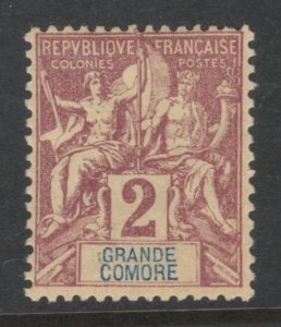 Gran Comoro 1897 Navigation & Commerce 2c Scott # 2 MH