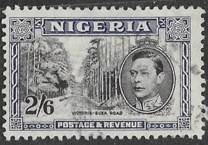 Nigeria # 63  KGVI  Road Scene  -  perf. 12   (1)  VF Used