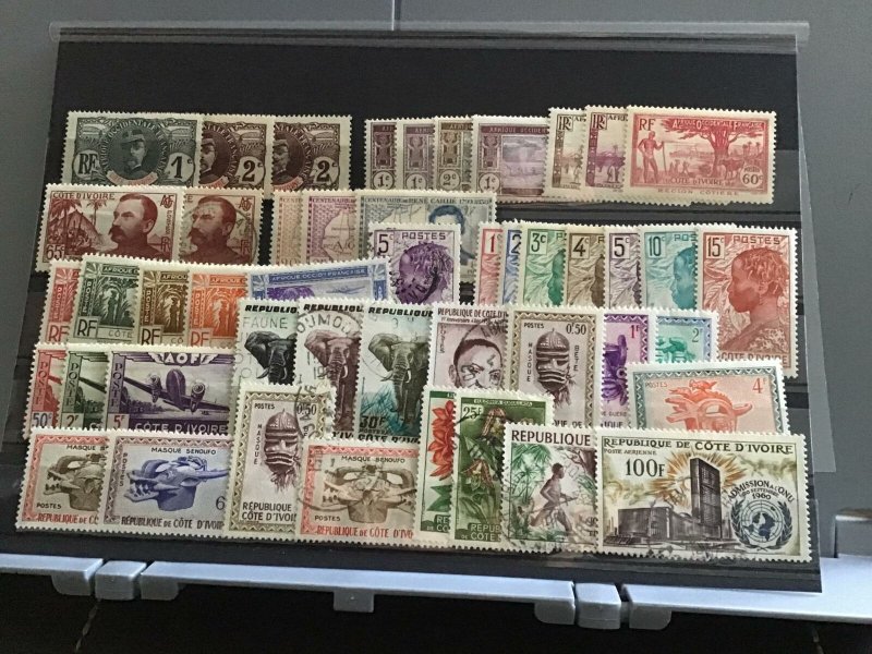 Ivory Coast mounted mint and used stamps  R24590