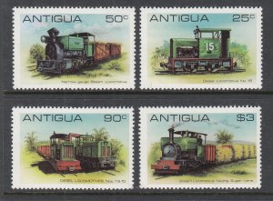 Antigua 602-605 Trains MNH VF