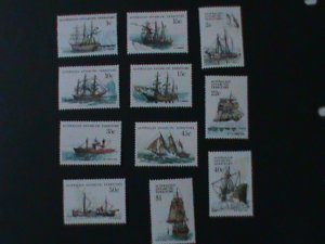 AUSTRALIAN ANTARCTRIC TERRITORY-1979-SC#L37//L52- AUSTRALIAN-BATTLE SHIPS-VF