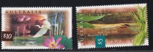 Australia # 1534-1535, Wetlands & Tree Fern, High Values, NH