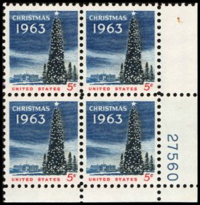 US #1240 CHRISTMAS MNH LR PLATE BLOCK #27560