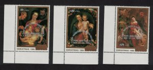 Cook Is. Visit of Pope Rubens Paintings Corners 1986 MNH SG#1085-1087