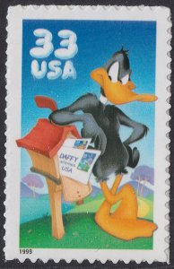 US 3306a Looney Tunes Daffy Duck 33c single MNH 1999