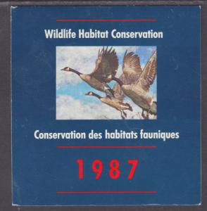 Canada Uni FWH3 MNH. 1987 $6.50 Canada Geese in Original Folder