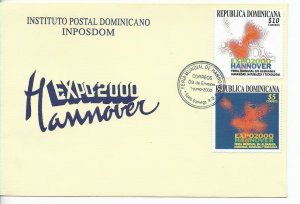 DOMINICAN REPUBLIC HANNOVER WORLD EXPO 2000 FIRST DAY COVER REP. DOMINICANA