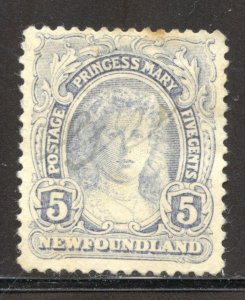 Newfoundland Scott 108 Used H - 1911 5c Princess Mary - SCV $1.90