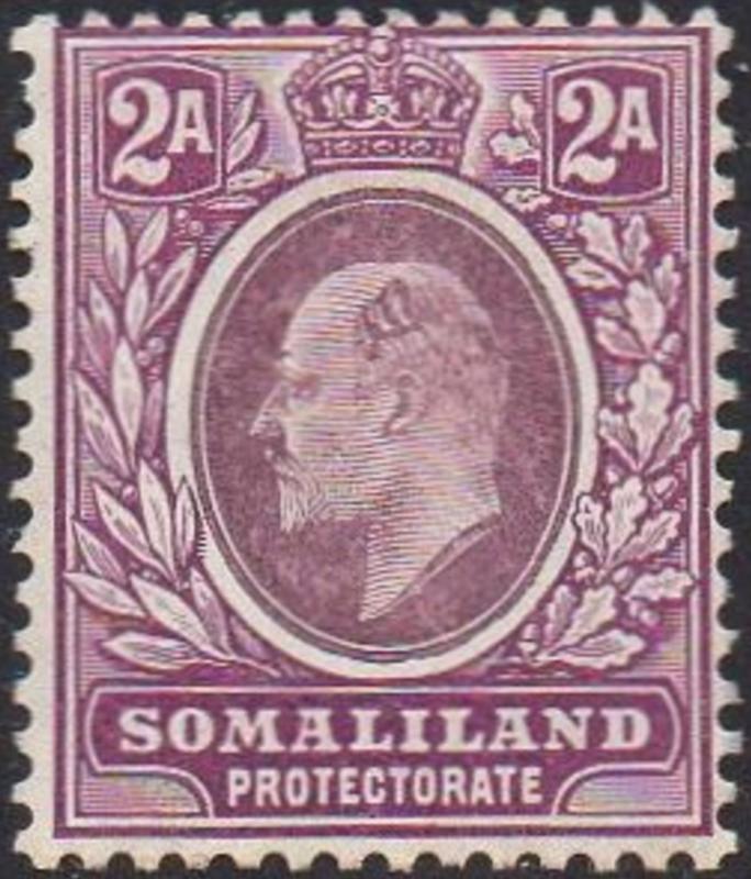 Somaliland Protectorate 1909	2a dull and bright purple MH